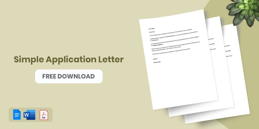 Simple Application Letter