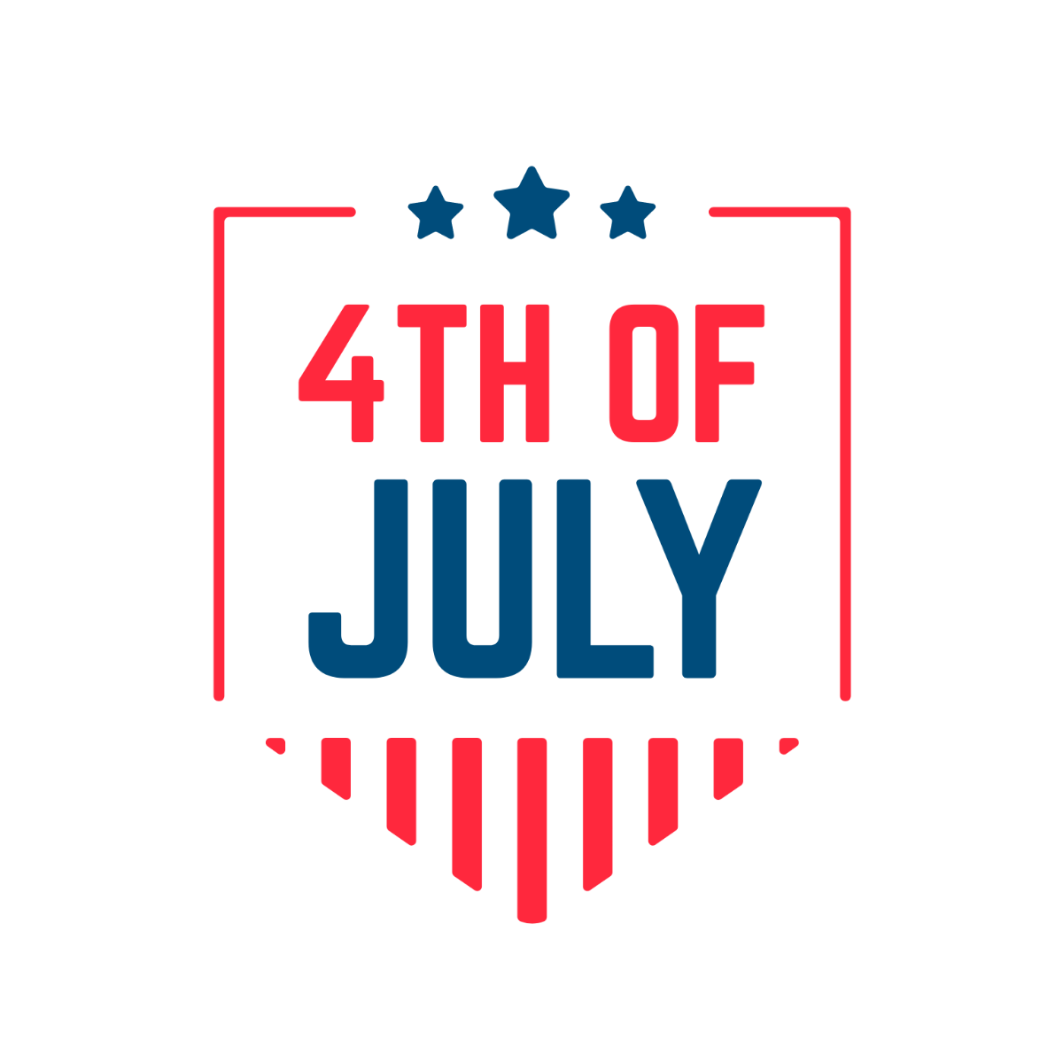 4th Of July Clipart Template
