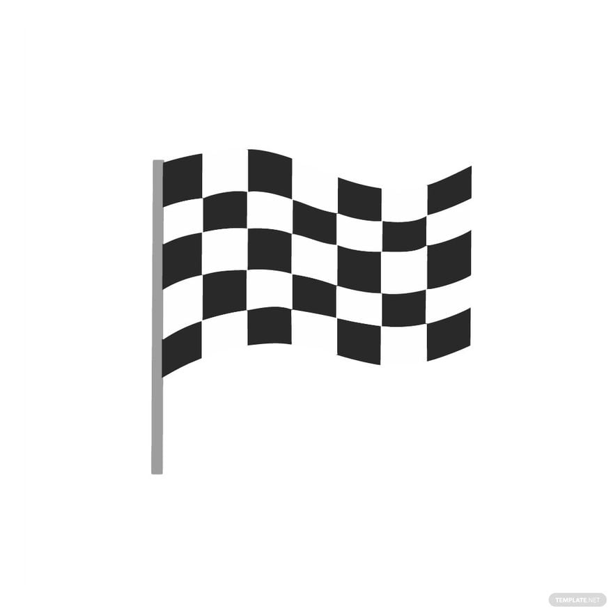 Transparent Checkered Flag Clipart in Illustrator