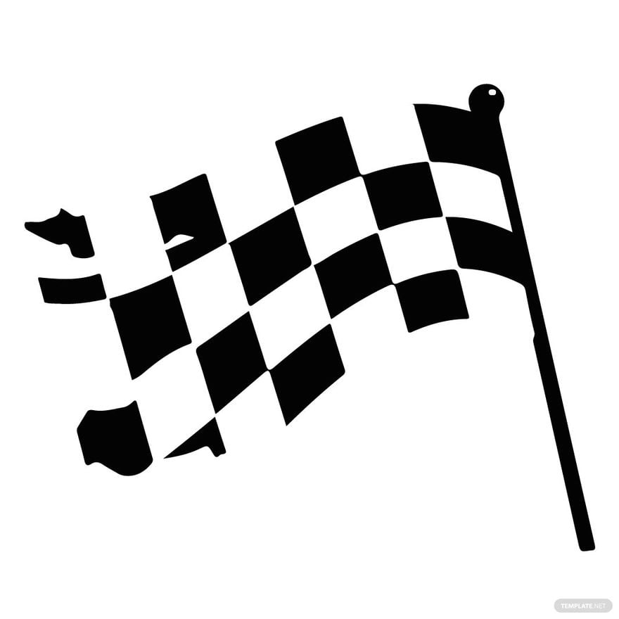 Torn Checkered Flag Clipart in Illustrator
