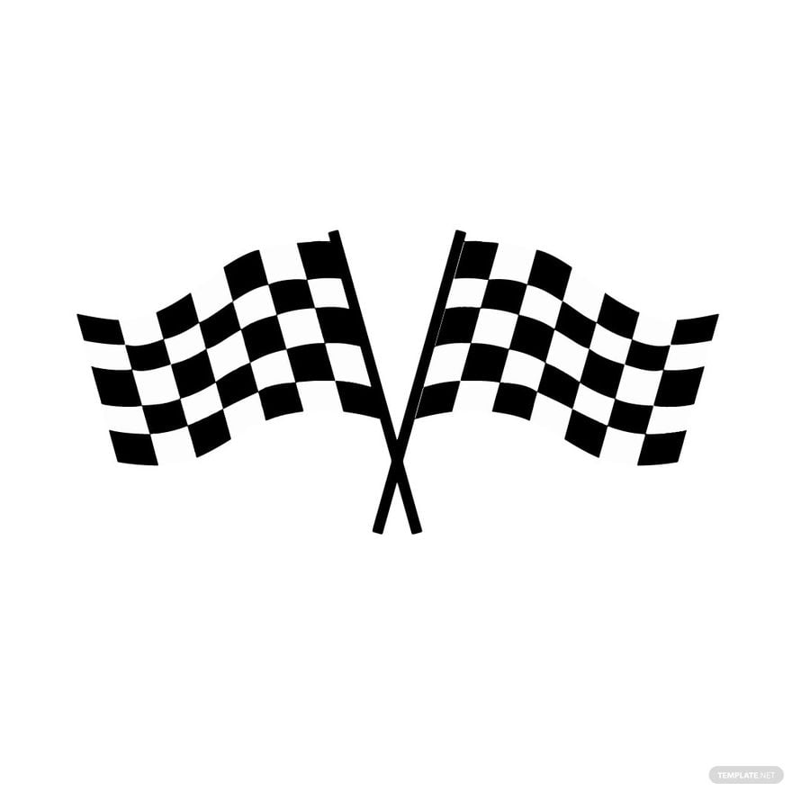 Racing Checkered Flag Clipart in Illustrator