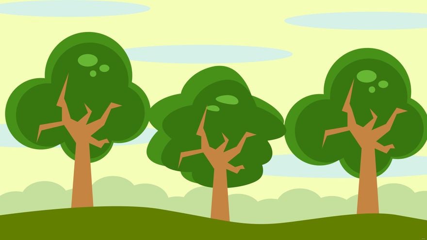 Free Green Trees Background in Illustrator, PSD, EPS, SVG, JPG, PNG