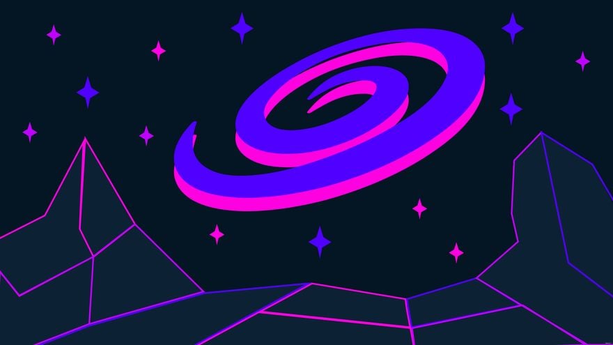 Free Neon Galaxy Background in Illustrator, EPS, SVG, JPG, PNG