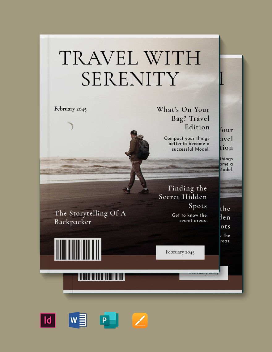 Travel Zine Template in Word, Publisher, InDesign