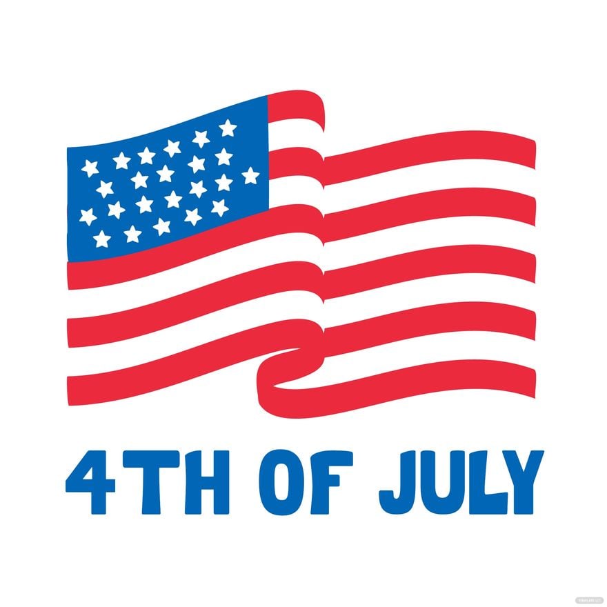 Free 4th Of July Flag Clipart