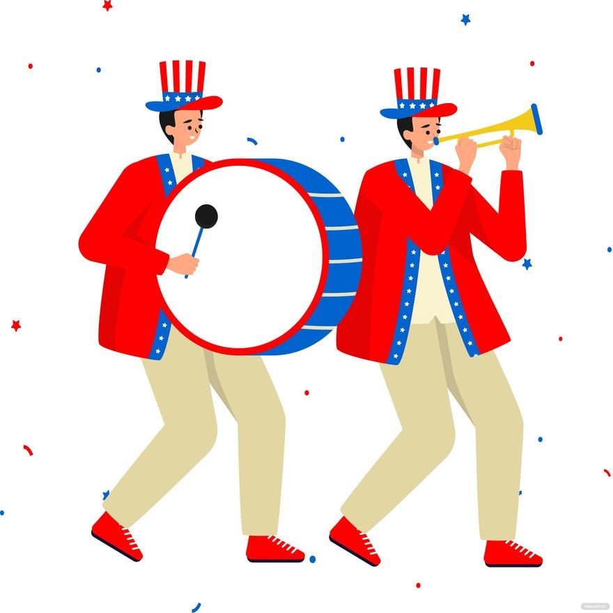 Free 4th Of July Parade Clipart in Illustrator, EPS, SVG, JPG, PNG
