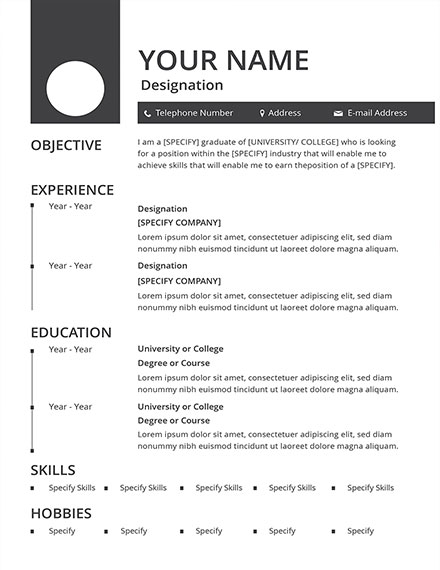 free blank resume and cv template download 160 resume templates in