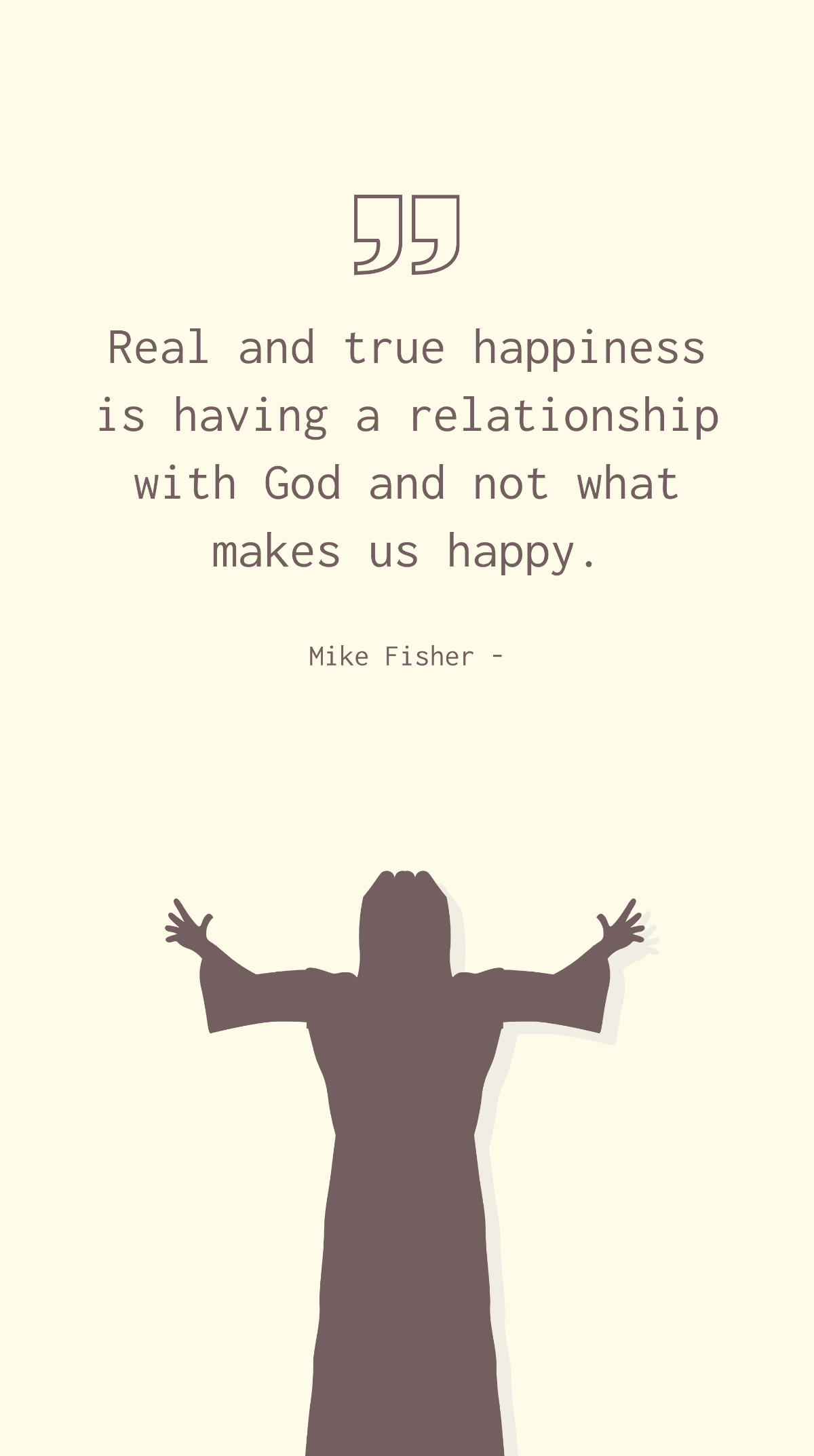 Mike Fisher - Real and true happiness is having a relationship with God and not what makes us happy. Template