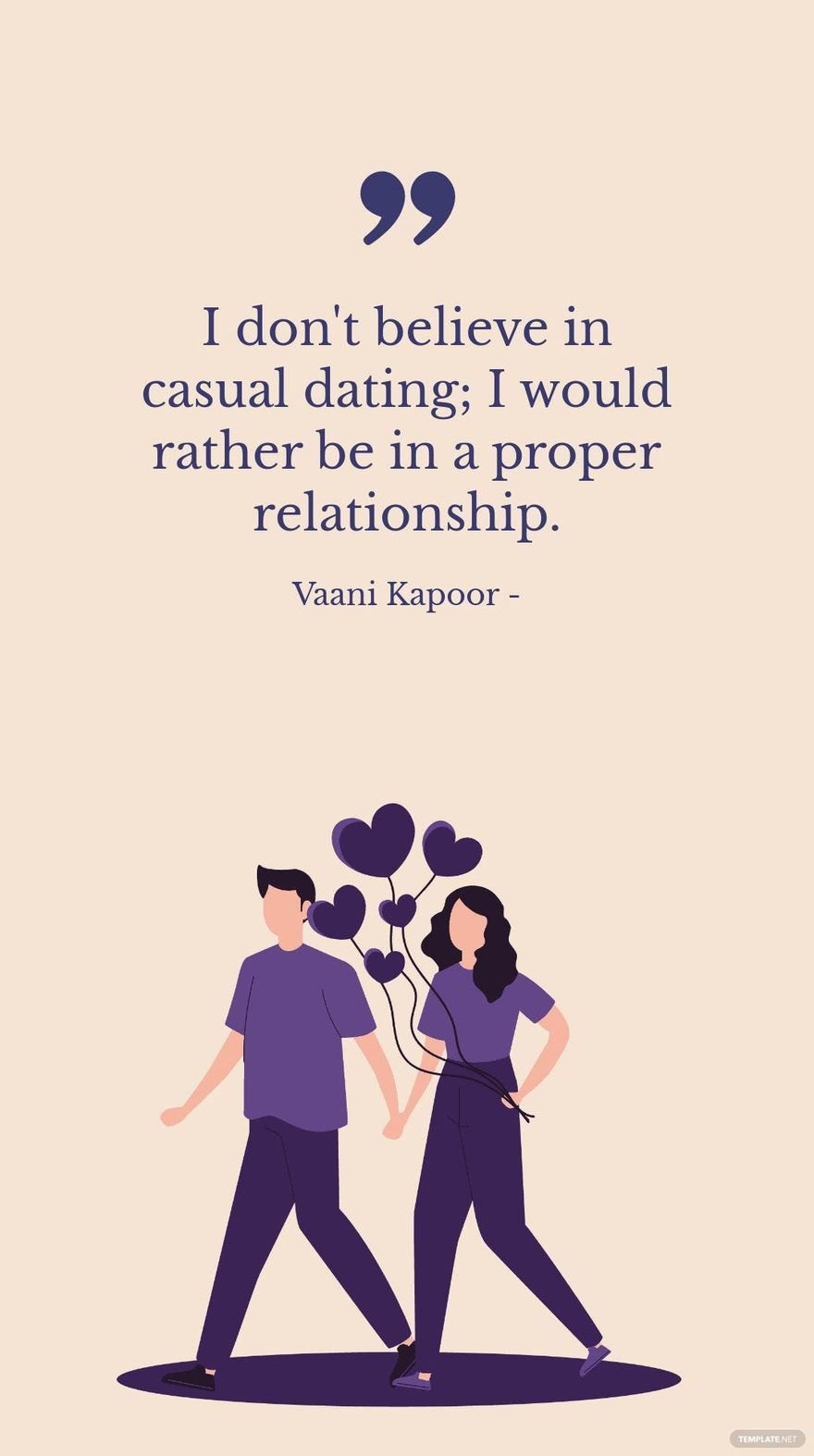 Vaani Kapoor - I don't believe in casual dating; I would rather be in a proper relationship.