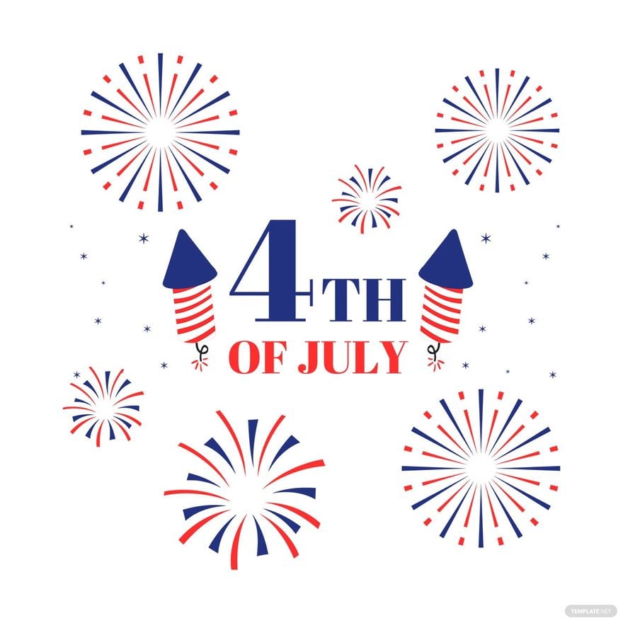 4th Of July Fireworks Clipart in Illustrator, EPS, SVG, JPG, PNG