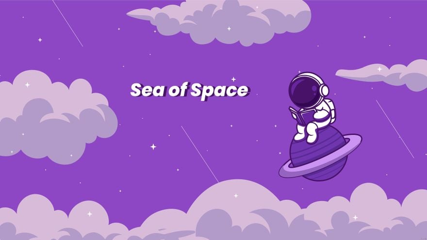 Cartoon Space Wallpaper - SVG 