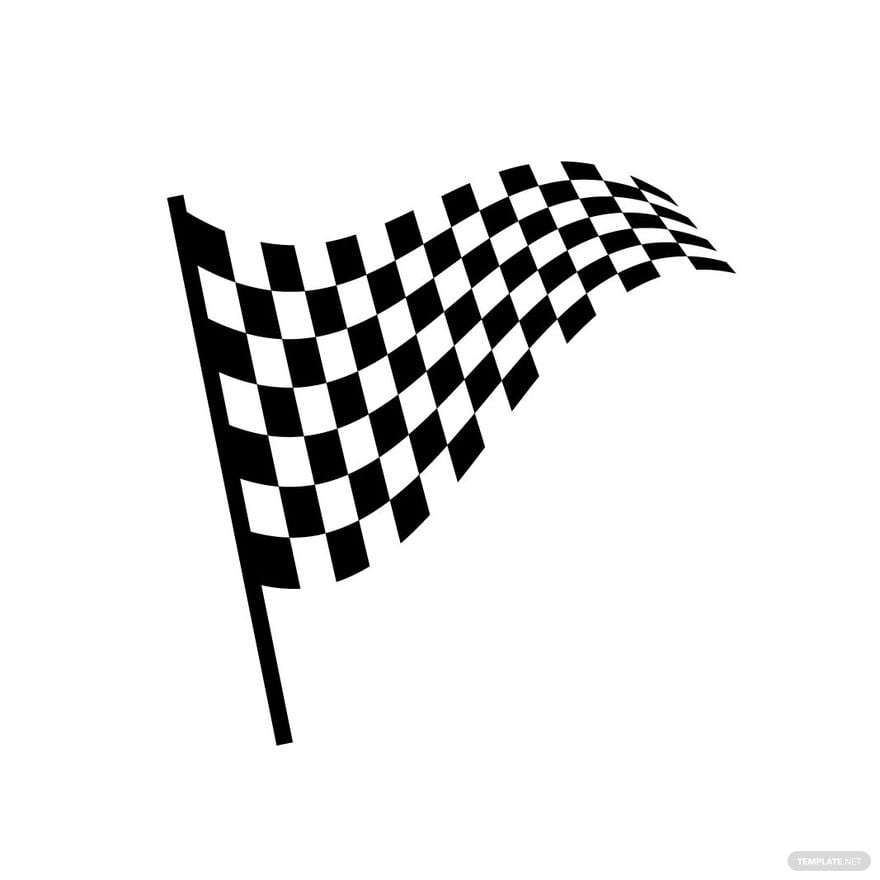 Single Checkered Flag Clipart in Illustrator