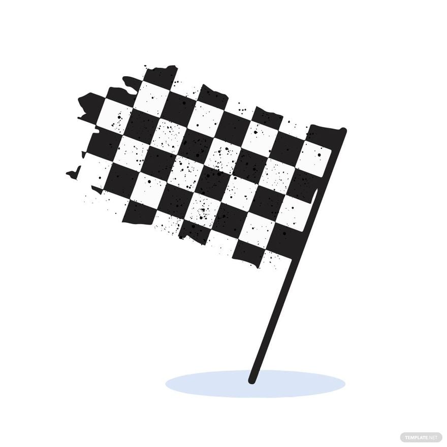 Distressed Checkered Flag Clipart in Illustrator