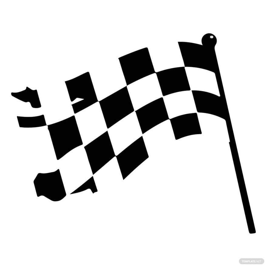Free Ripped Checkered Flag Clipart in Illustrator
