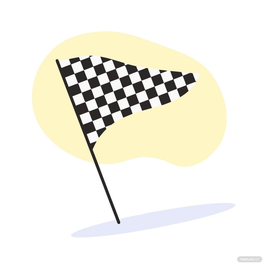 Triangle Checkered Flag Clipart in Illustrator