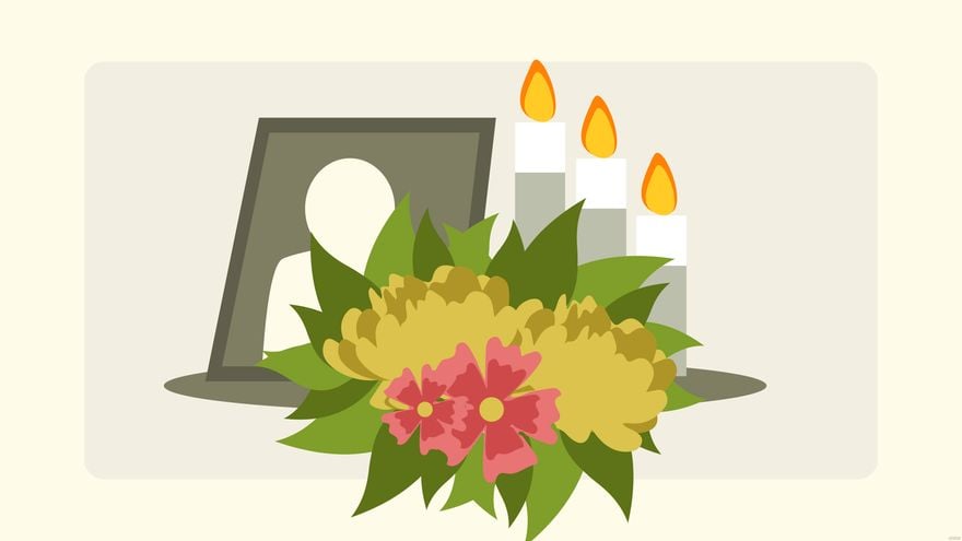 Flower Funeral Background in Illustrator, EPS, SVG, JPG, PNG