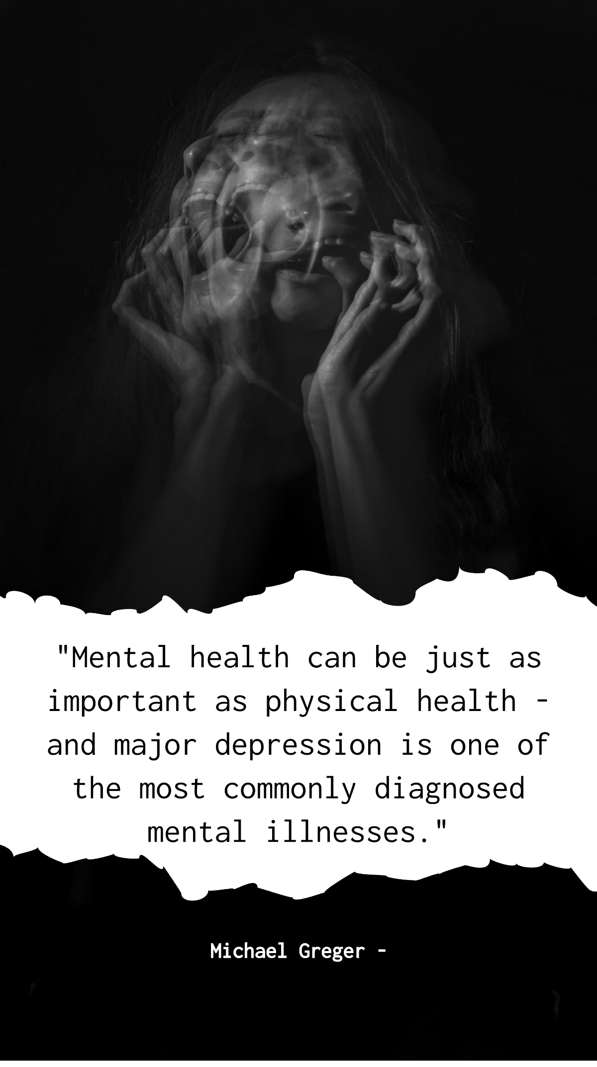 Michael Greger - Mental health can be just as important as physical health - and major depression is one of the most commonly diagnosed mental illnesses. Template