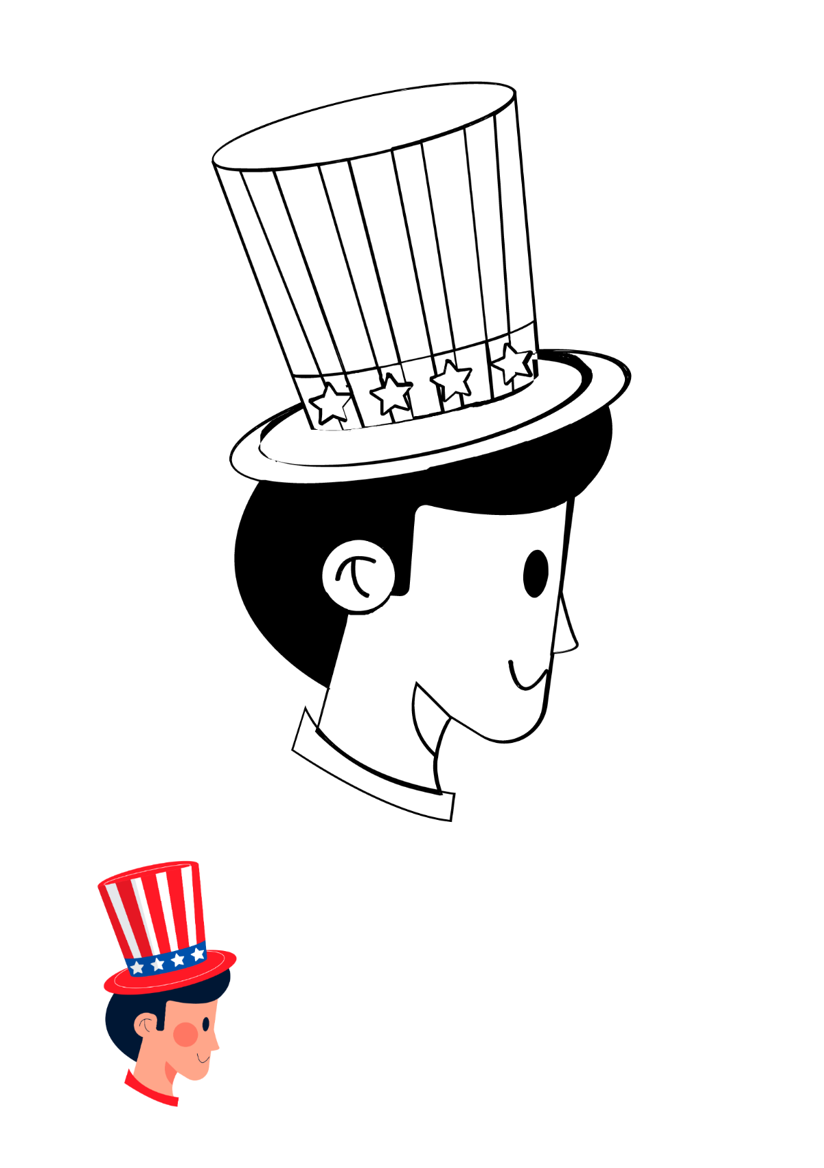Free Cute 4th Of July Coloring Page Template