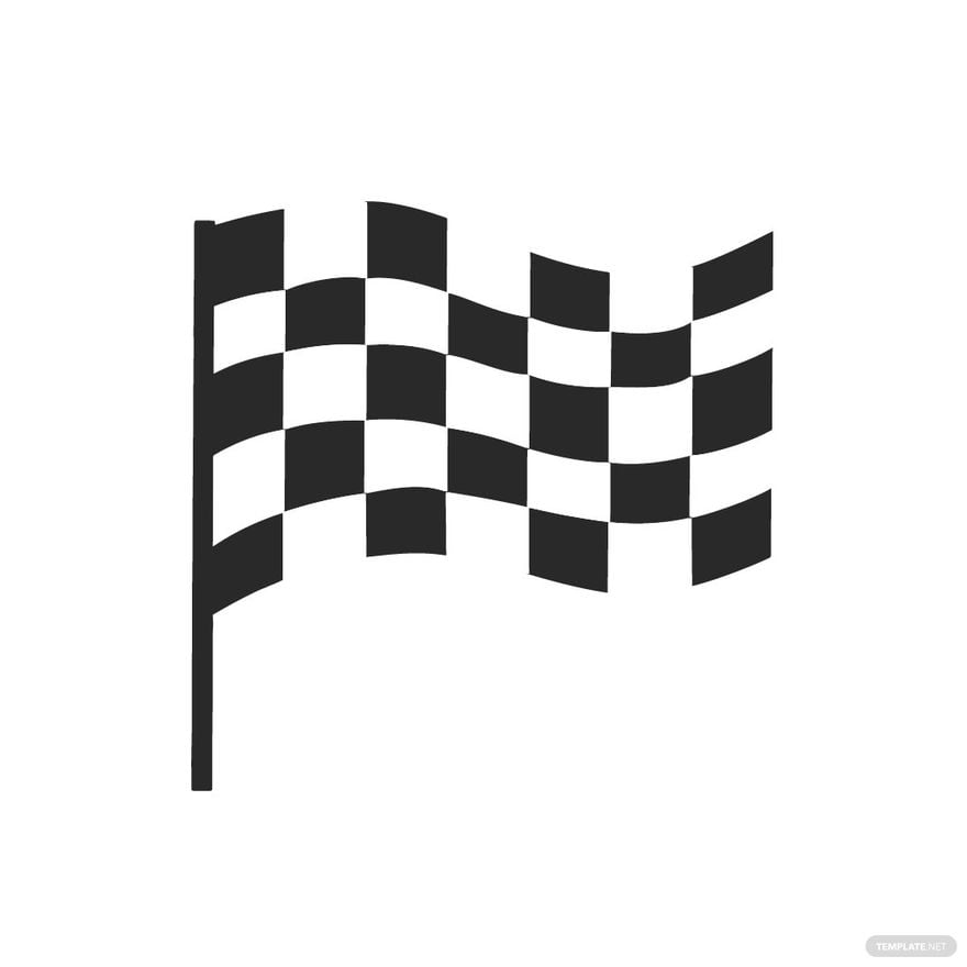 Free Black And White Checkered Flag Clipart in Illustrator