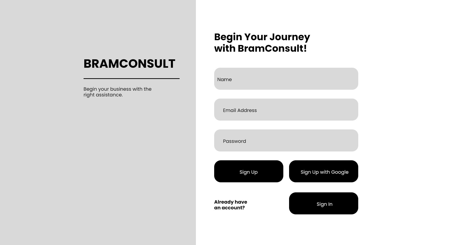 Sign-up Page Wireframe Template