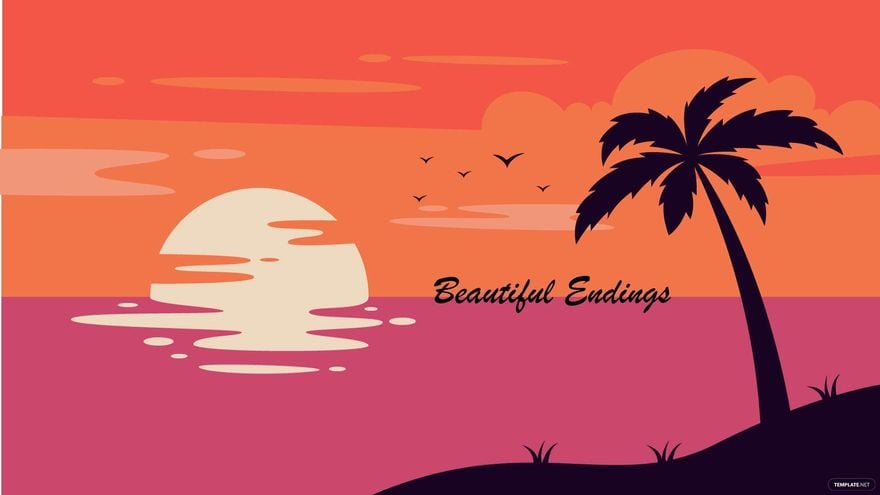 Free Beach Sunset Wallpaper in JPEG