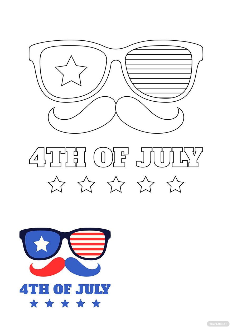 Free Easy 4th Of July Coloring Page in PDF, JPG