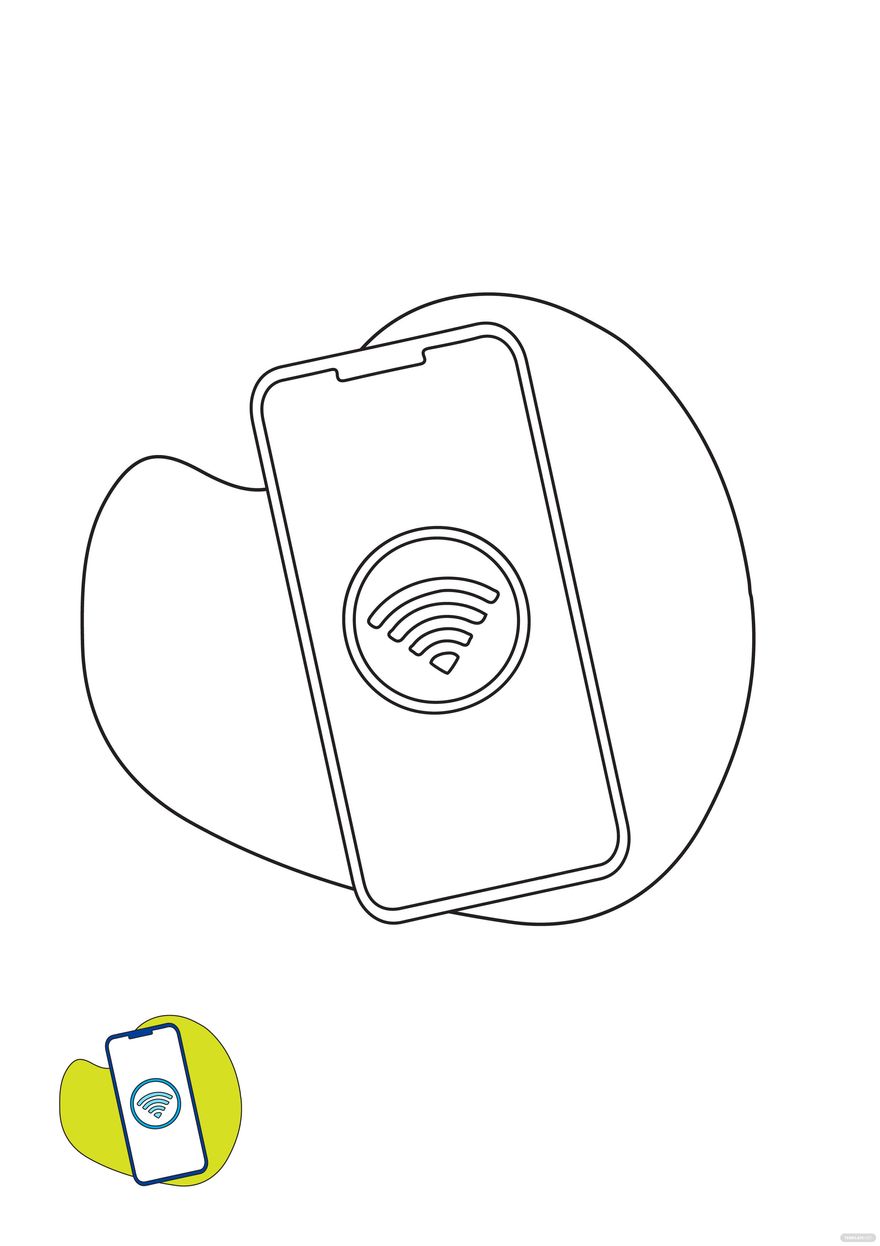 Free IPhone WiFi Coloring Page