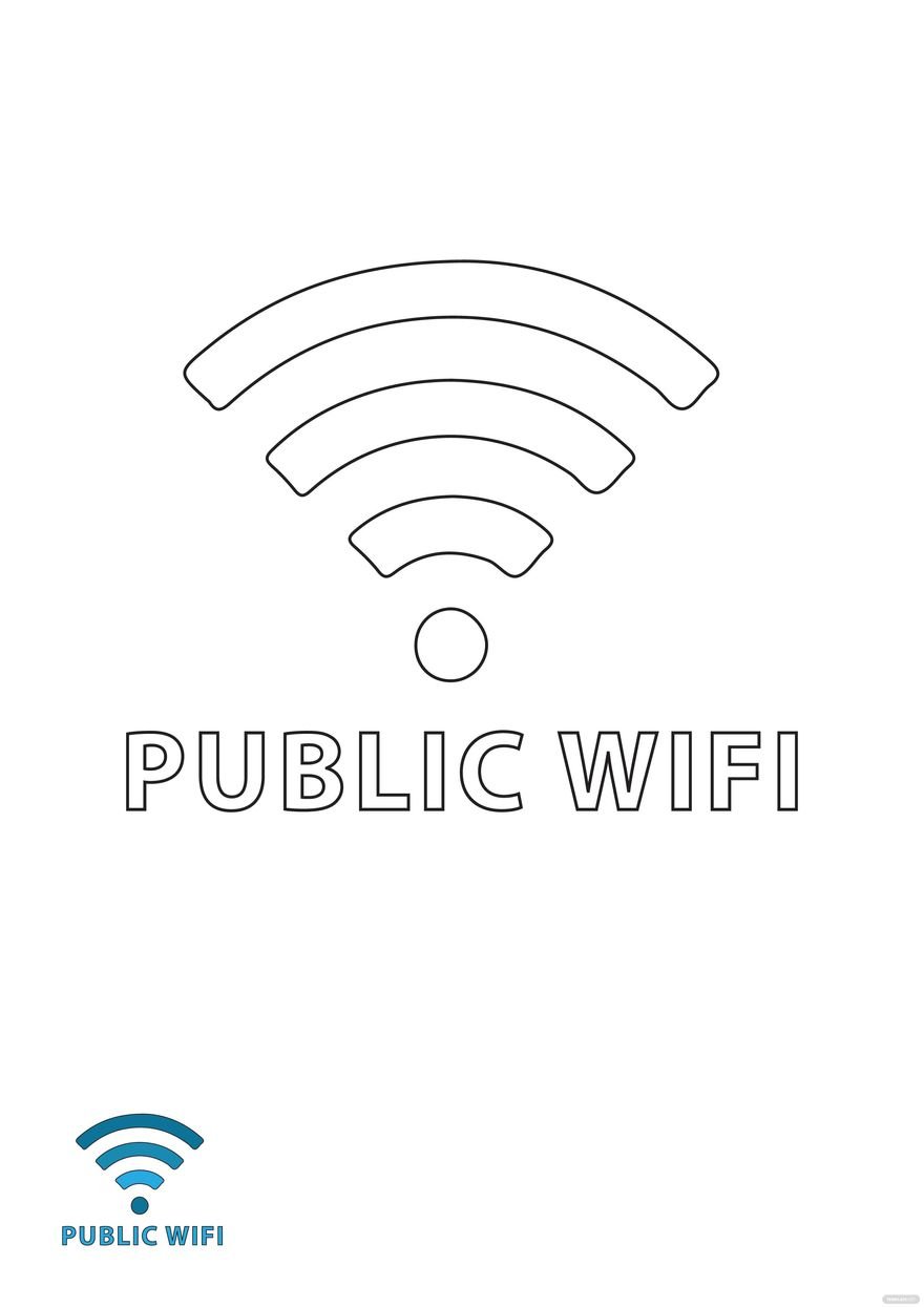 Free Public Wifi coloring page