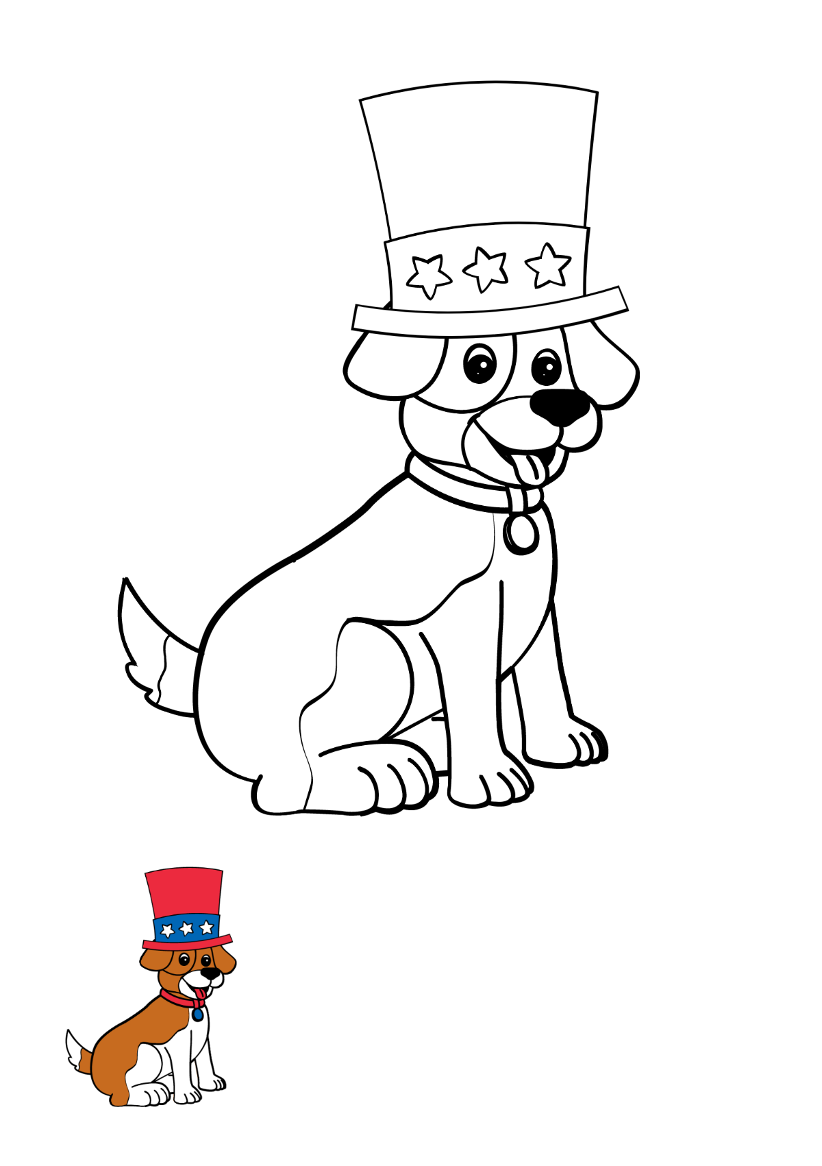 Snoopy 4th Of July Coloring Page Template