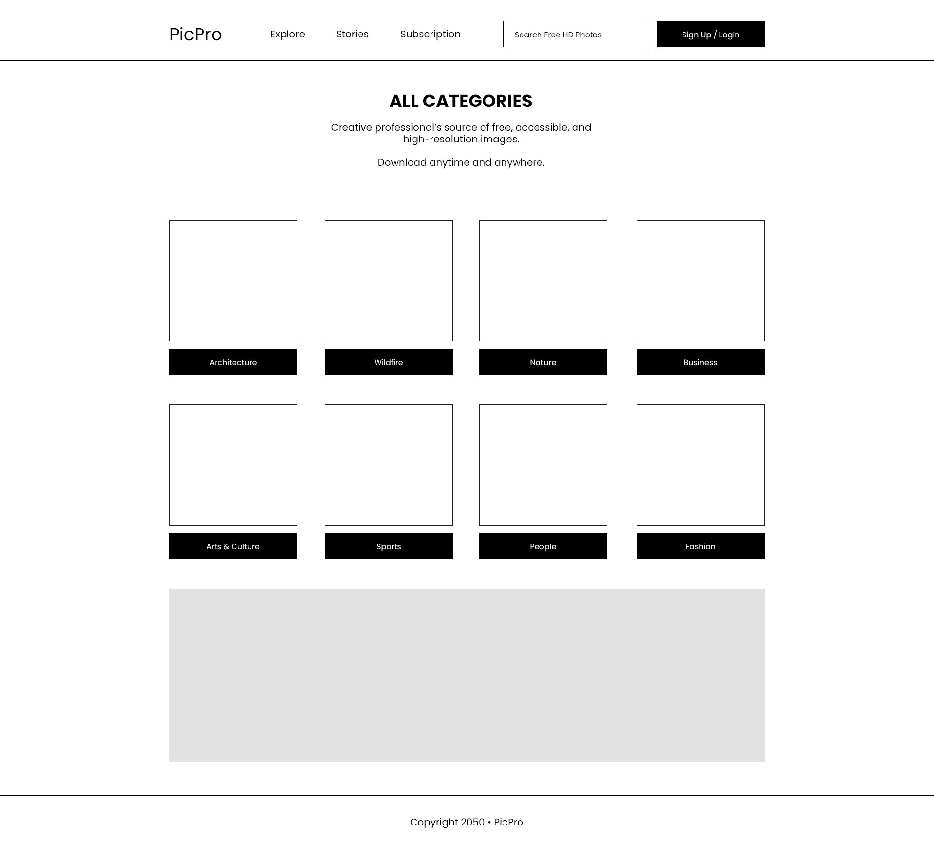 Category Page Wireframe Template