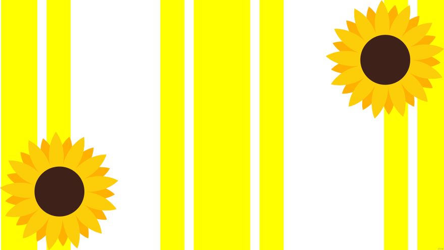 Free Yellow Sunflower Background in Illustrator, EPS, SVG, JPG, PNG