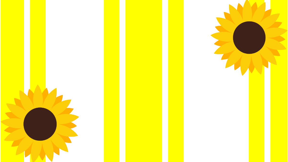 Free Yellow Sunflower Background Template