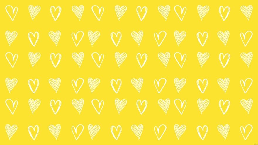Yellow Heart Background - EPS, Illustrator, JPG, PNG, SVG 