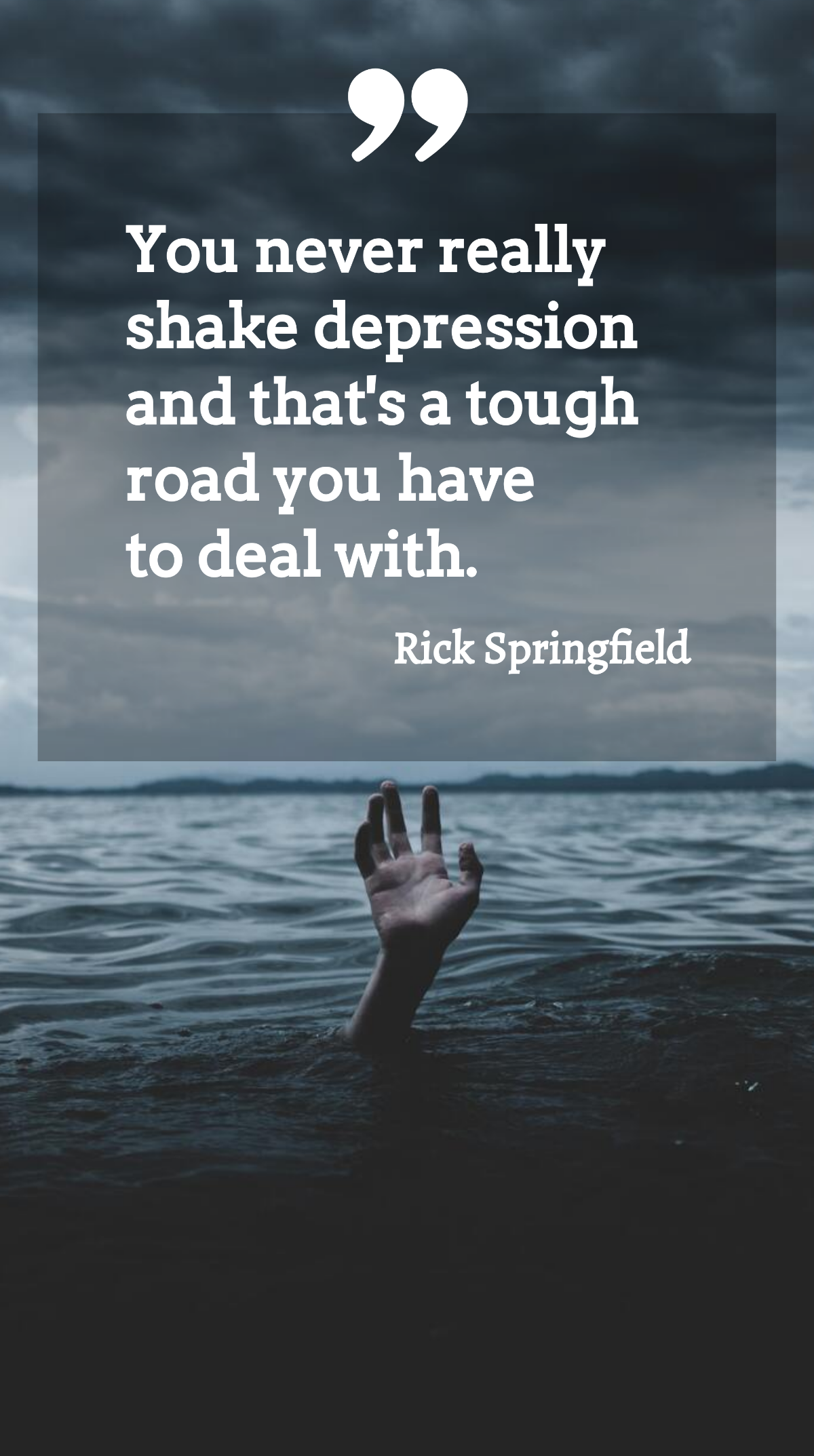 Rick Springfield - You never really shake depression and that's a tough road you have to deal with. Template