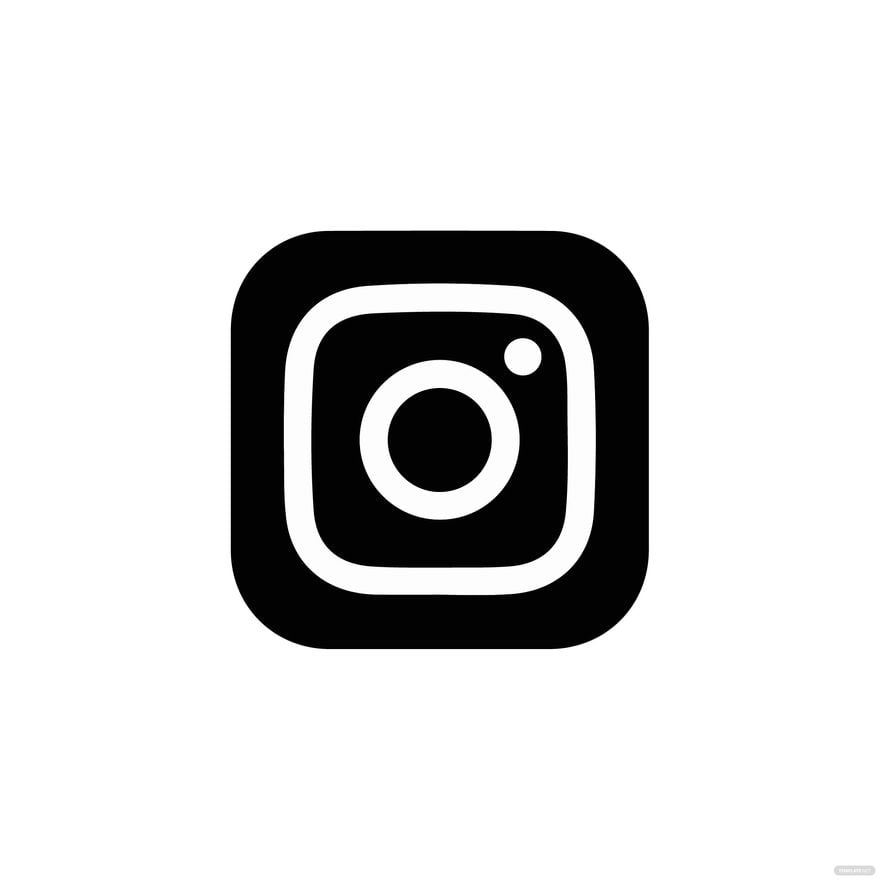 black instagram logo transparent