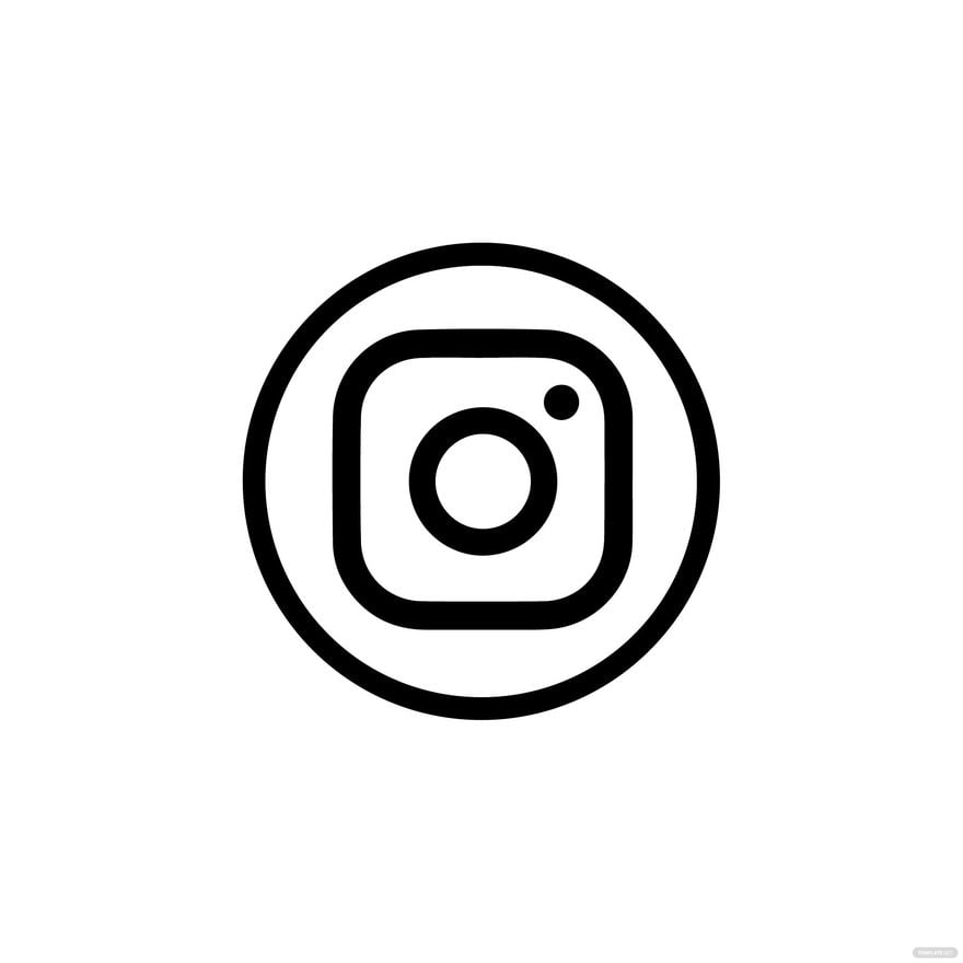 Free Instagram Logo Black And White Clipart