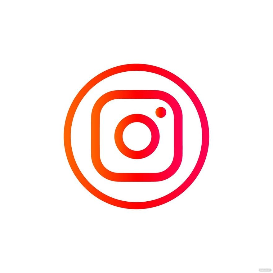 Instagram Circle Logo Clipart Template