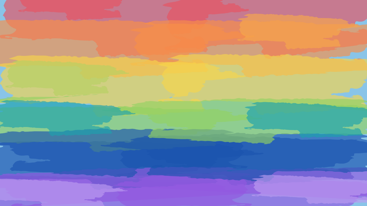 Rainbow Watercolor Background Template