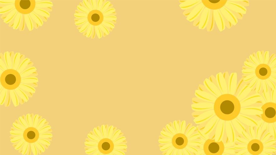 Yellow Floral Background - EPS, Illustrator, SVG 