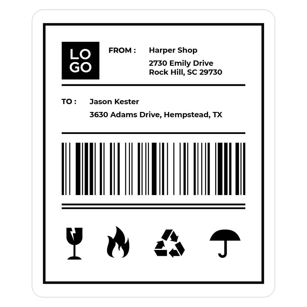 Delivery Sticker Template