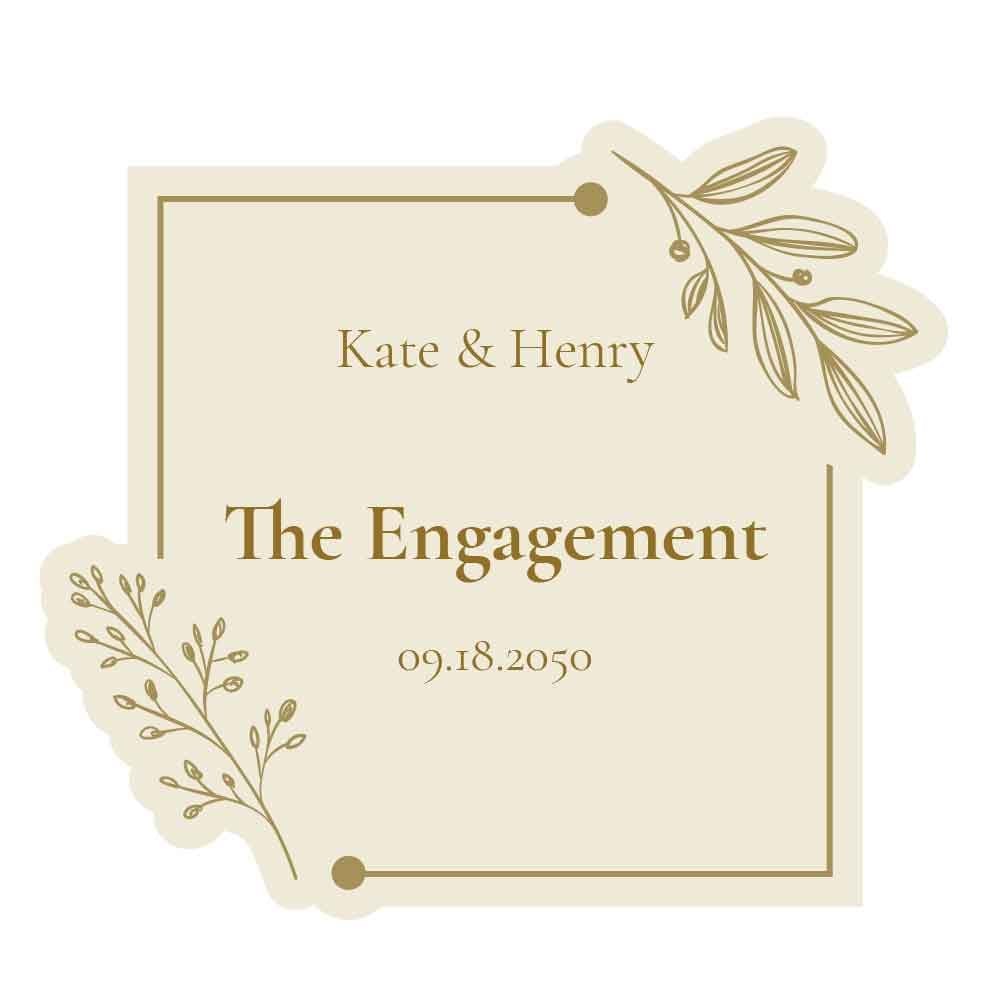 Engagement Sticker Template in Word, Illustrator, PSD, Apple Pages
