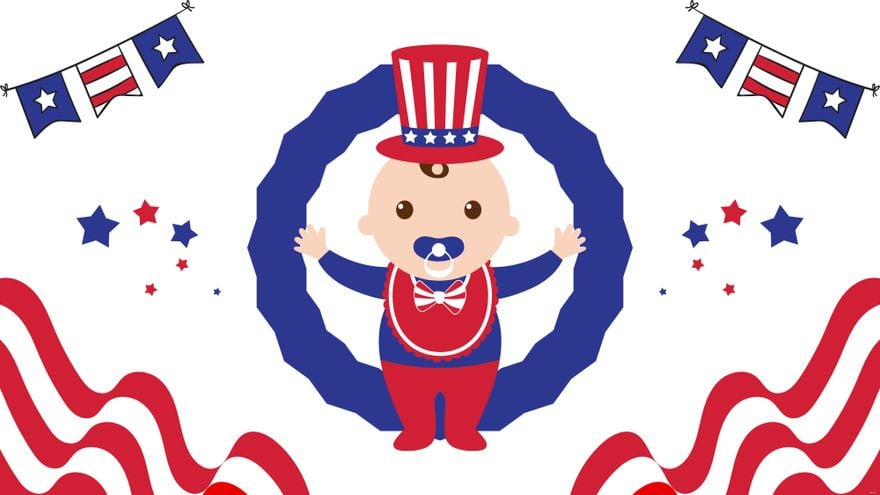 Free Cute 4th Of July Background in Illustrator, EPS, SVG, JPG, PNG