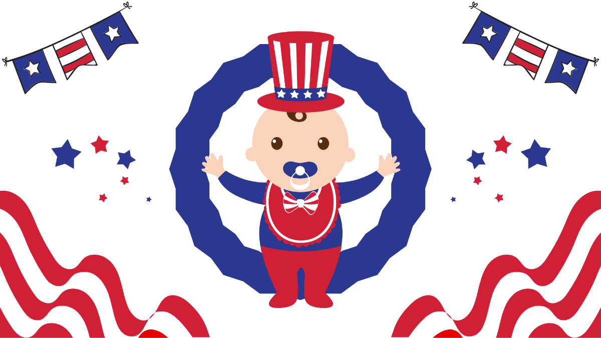 Free Cute 4th Of July Background Template