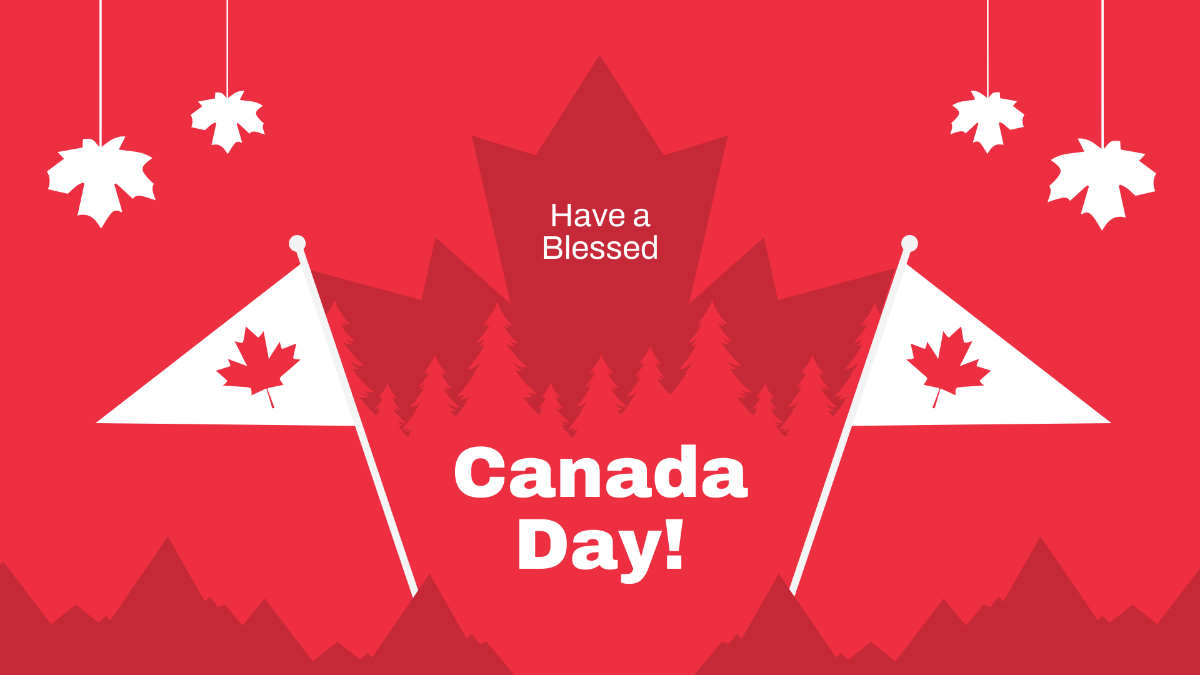 Free Canada Day Wishes Wallpaper Template