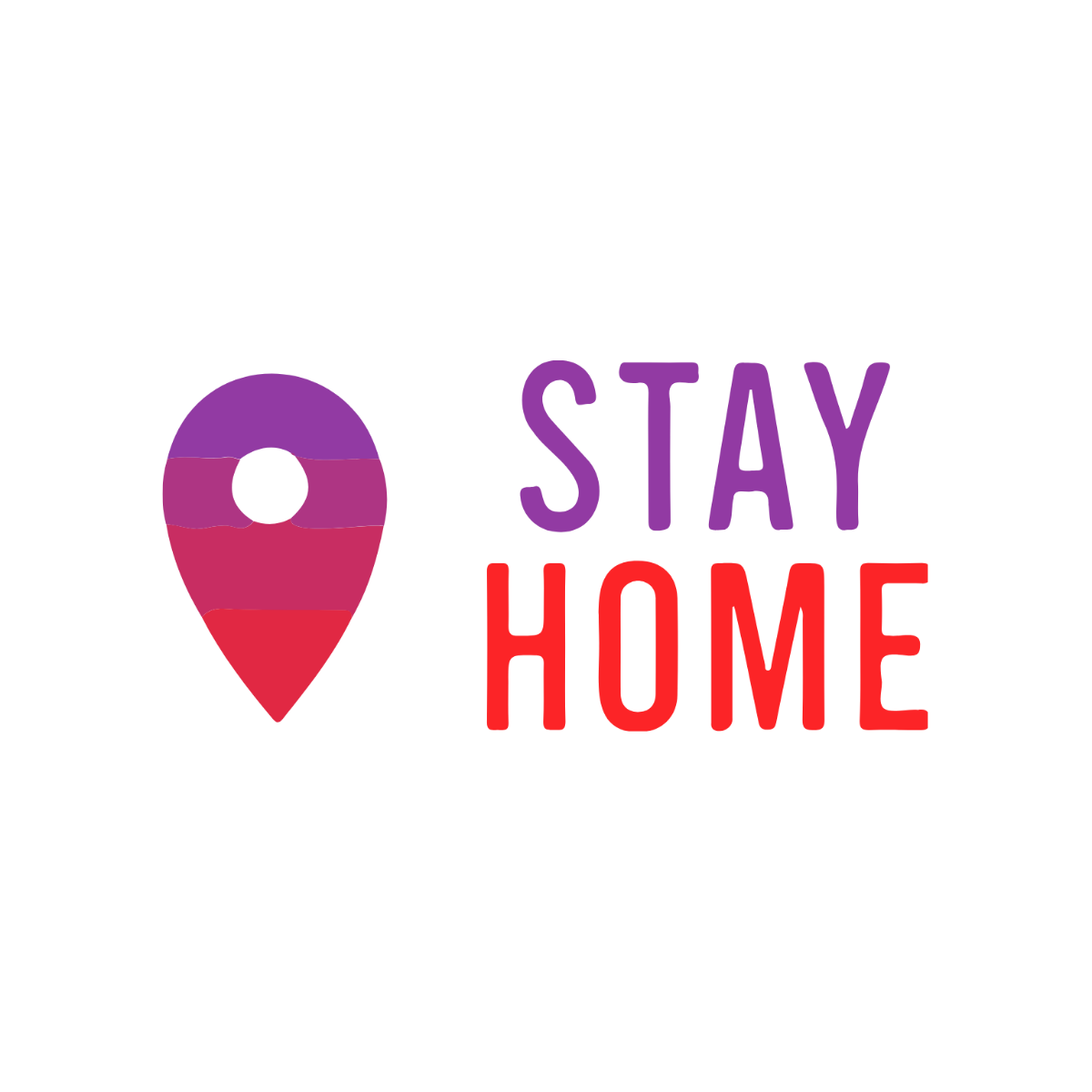 Stay Home Instagram Clipart Template