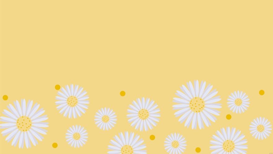 Yellow Daisy Background - EPS, Illustrator, SVG 