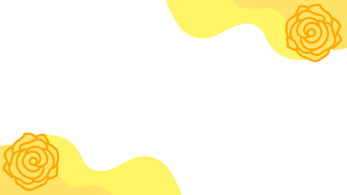 Yellow Rose Background Template