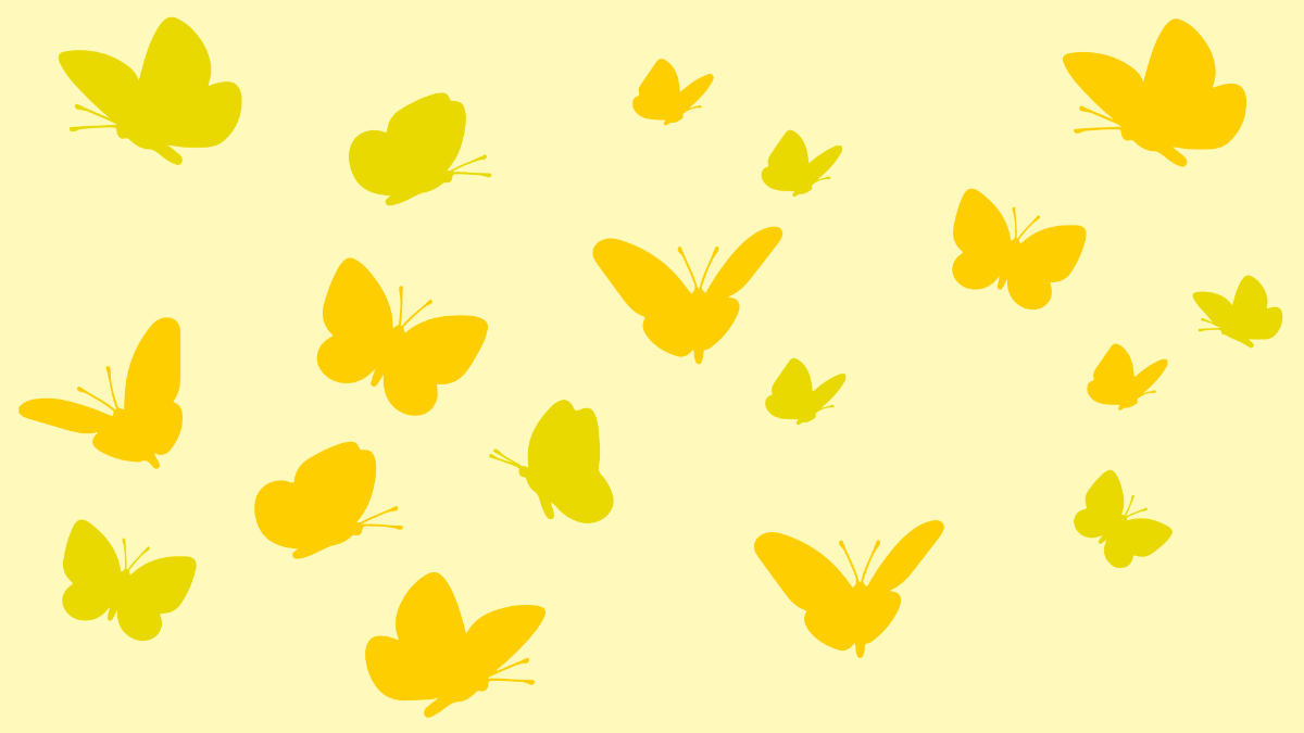 Yellow Butterfly Background Template