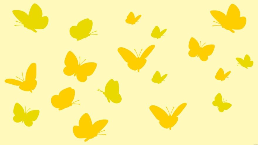 Yellow Butterfly Background - EPS, Illustrator, JPG, PNG, SVG 