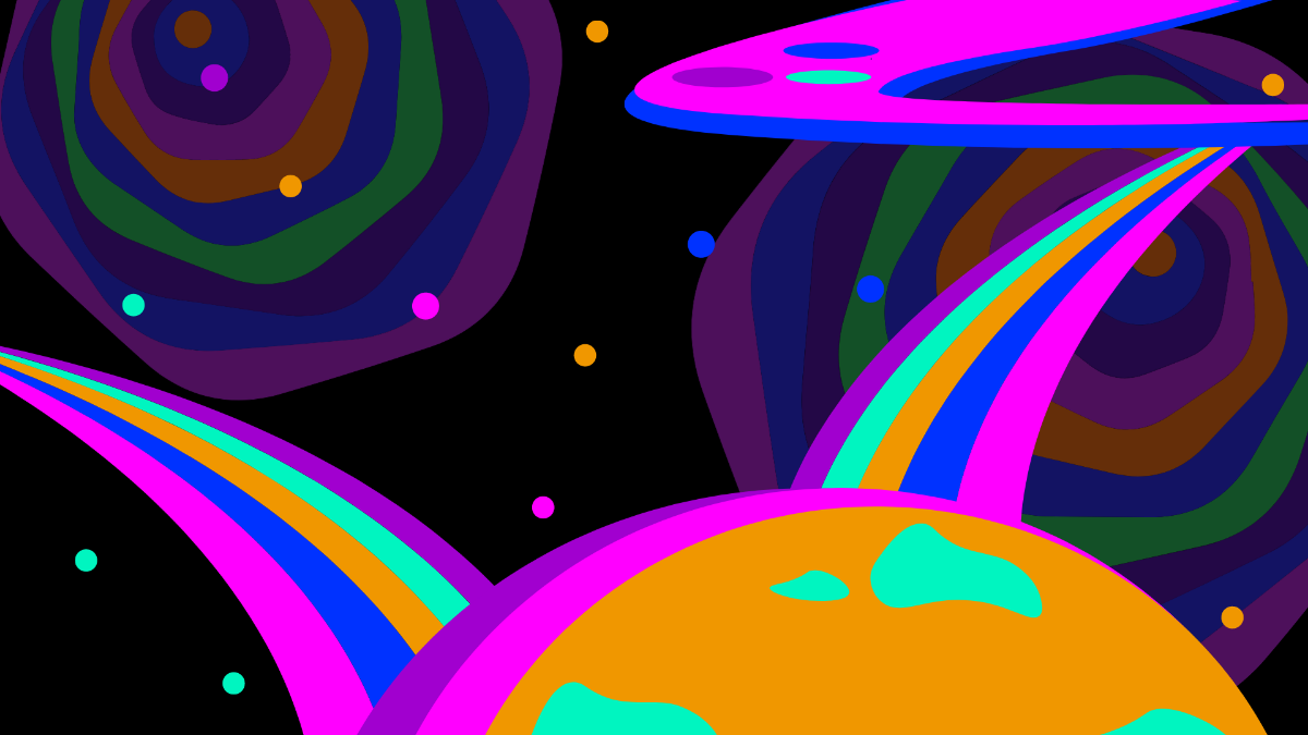 Trippy Rainbow Background Template